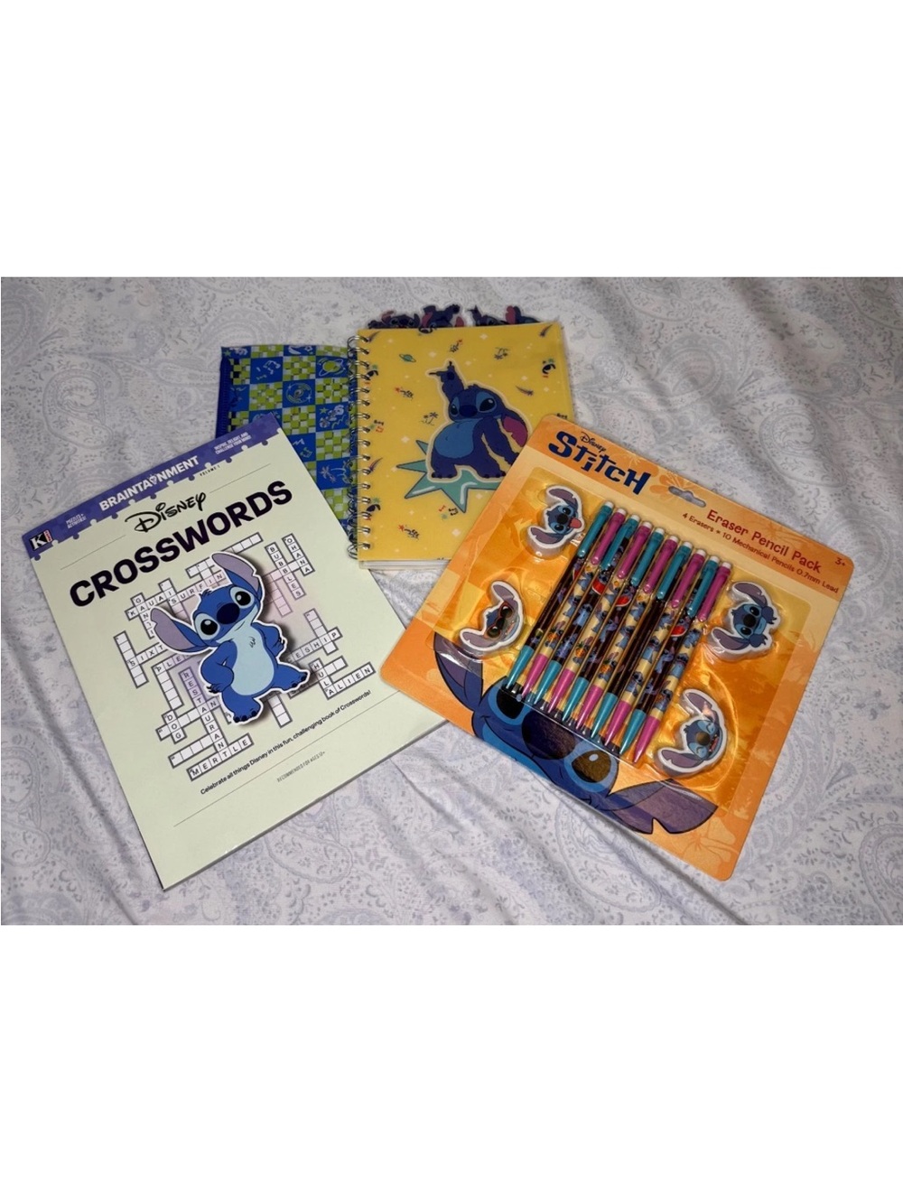Disney Stitch Journal, Pencils & Crosswords Book Set